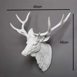 DeerCraft Harz Hirschkopf Wanddekoration | Faux Taxidermie | Bauernhaus-Deko | Tierkopf für die Wand