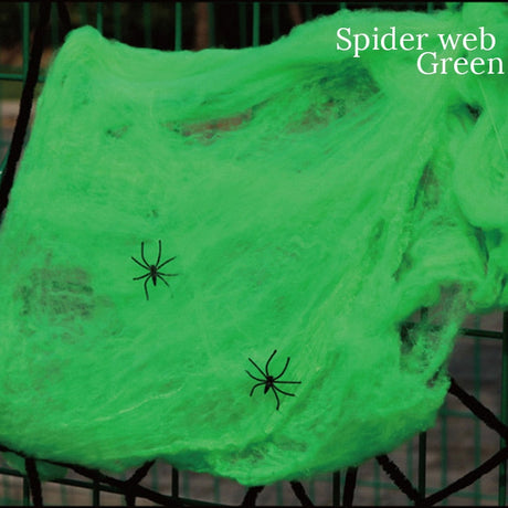 CreepyWeb Dehnbares Spinnennetz | Künstliche Halloween-Dekoration | Gruselige Party-Requisiten & Horrorhaus-Deko