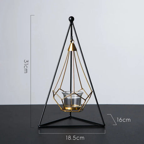 LustraDiamond Hängender Kerzenhalter | Geometrisches Design | Eleganz für Innen- & Außendekoration