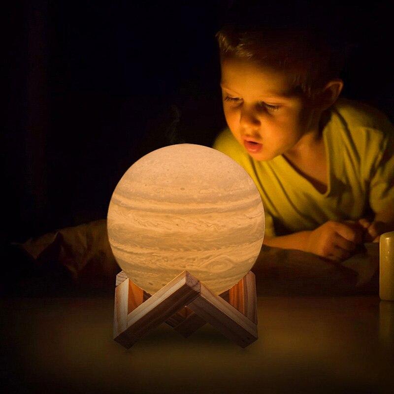 LunoraShine LED Jupiter Lampe | Feenhaftes Stimmungslicht | Kabellos | Dekorative Tischlampe | Wohnambiente für Zuhause