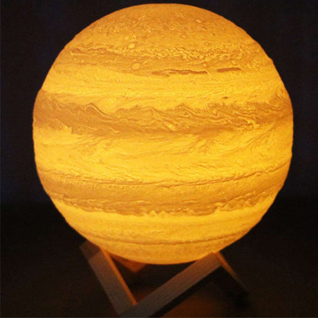 LunoraShine LED Jupiter Lampe | Feenhaftes Stimmungslicht | Kabellos | Dekorative Tischlampe | Wohnambiente für Zuhause