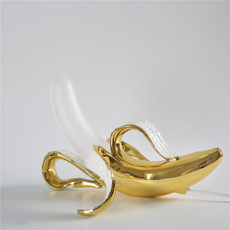 GoldenGlow Art Deco Tischlampe | Banane Design | Modern & Stilvoll | Elegante Beleuchtung