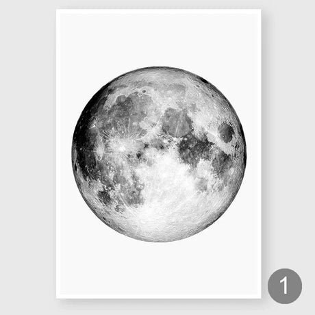 LunaNova Wandbild | Mondphasen Leinwand | Stilvolle Wanddekoration | Astronomisches Kunstwerk