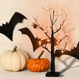 GlowHaunt LED Halloween Birkenbaum | Stimmungslicht | Leuchtende Deko in Orange & Lila