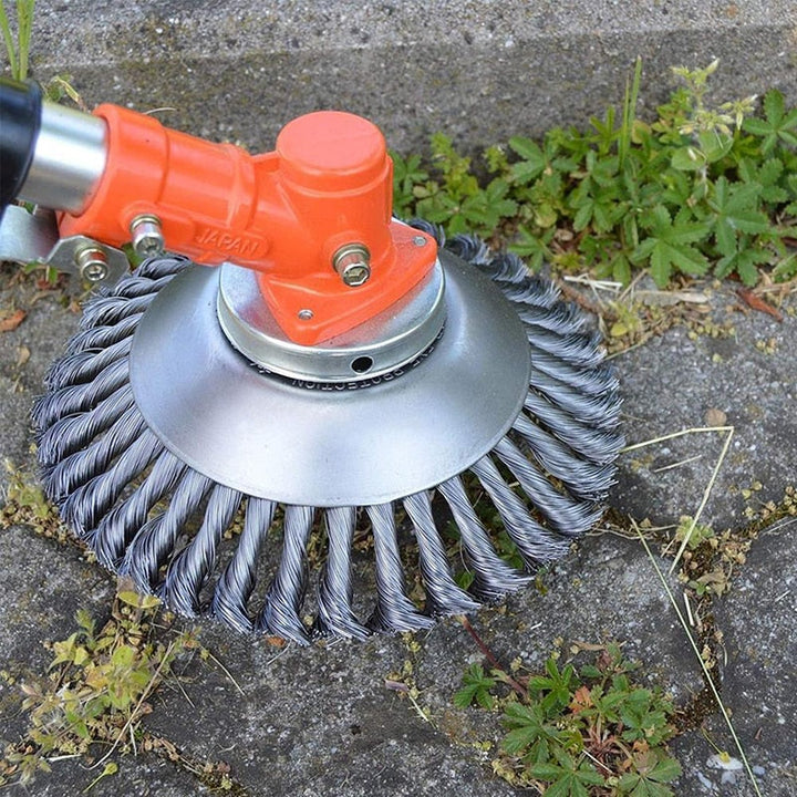 SteelBrush Stahldraht Rasentrimmerkopf | Unkrautbeseitigung | Langlebig & Effizient