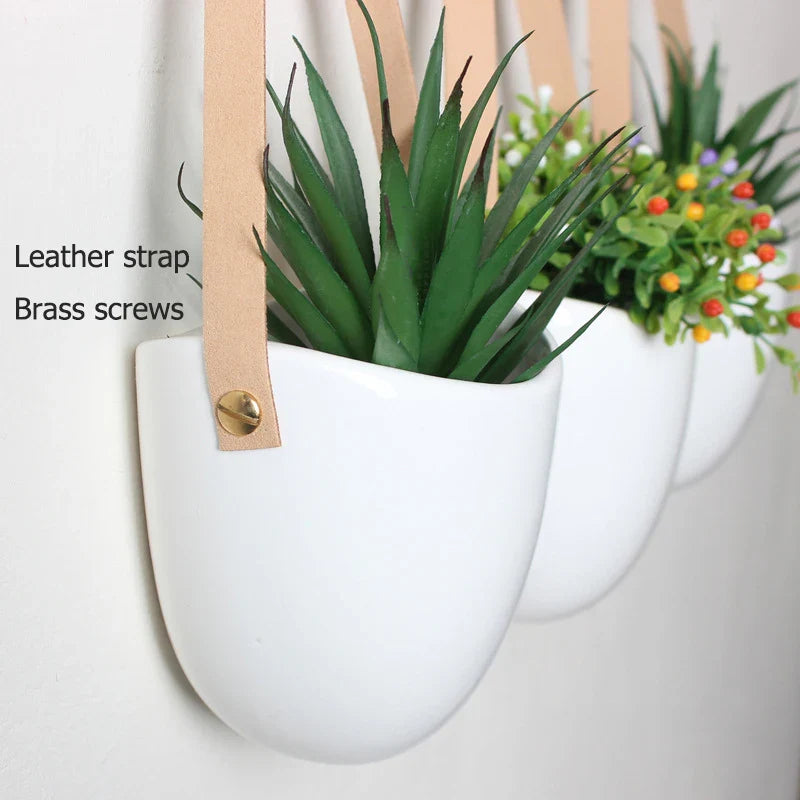 HavenBloom Keramik Hängepflanzgefäß 3er-Set | Dekorative Blumentöpfe | Stilvolle Pflanzenhalter für Zuhause