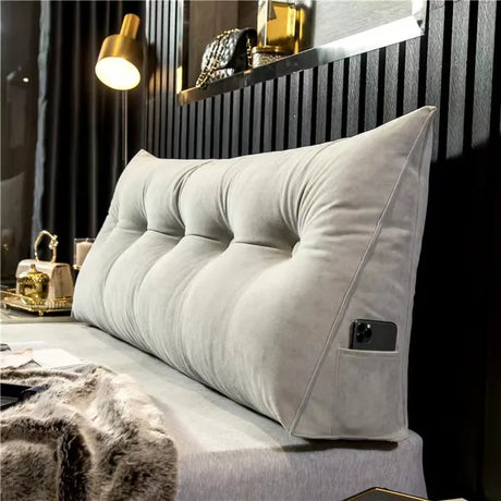 RelaxTri Luxe Dreieckskissen | Ergonomisches Kopfstützenkissen | Weiches Lesekissen & Dekokissen für Bett & Sofa