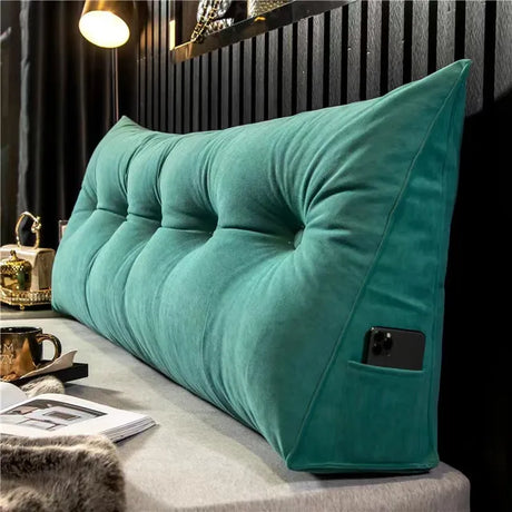 RelaxTri Luxe Dreieckskissen | Ergonomisches Kopfstützenkissen | Weiches Lesekissen & Dekokissen für Bett & Sofa