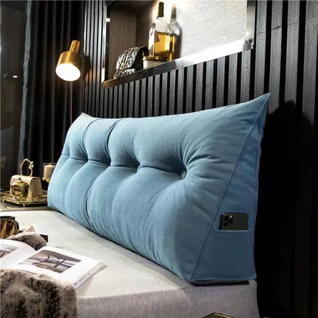 RelaxTri Luxe Dreieckskissen | Ergonomisches Kopfstützenkissen | Weiches Lesekissen & Dekokissen für Bett & Sofa