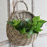 RattaBloom Wand-Pflanzgefäß aus Rattan | Hängender Pflanzenhalter | Dekoratives Garten-Accessoire