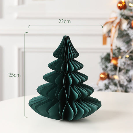 HollyFold Honigwaben Weihnachtsbaum | Faltbarer Papierbaum | Weihnachtsdeko | Umweltfreundlich | Tisch- & Raumdekoration