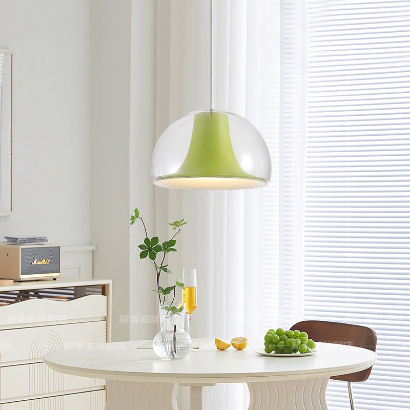 Glasya Halbkreisförmige Quallen Glas Pendelleuchte | Elegante Beleuchtung | Modernes Design | Deko für Zuhause