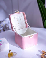 Rosivette Reise Schmuckschatulle | Kompakte Schmuckaufbewahrung | Elegantes Design | Rosa