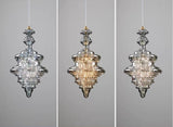 StarLuxe Moderne Graue Glas-Sternenhimmel Pendelleuchte | Dimmbar | Elegante Beleuchtung für Wohn- und Esszimmer
