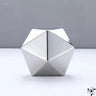 GeoArt Ikosaeder-Skulptur | Moderne Dekoration aus Metall | Geometrisches Design für Zuhause