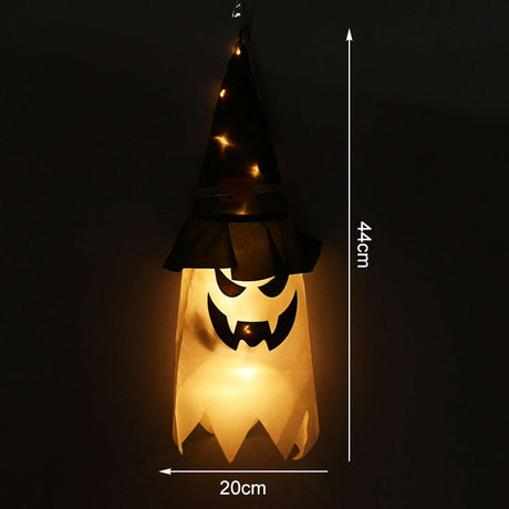 SpookGlow LED Halloween Dekoration | Hängender Geist | Partydeko | Indoor & Outdoor | Gruselige Lampe