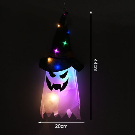 SpookGlow LED Halloween Dekoration | Hängender Geist | Partydeko | Indoor & Outdoor | Gruselige Lampe