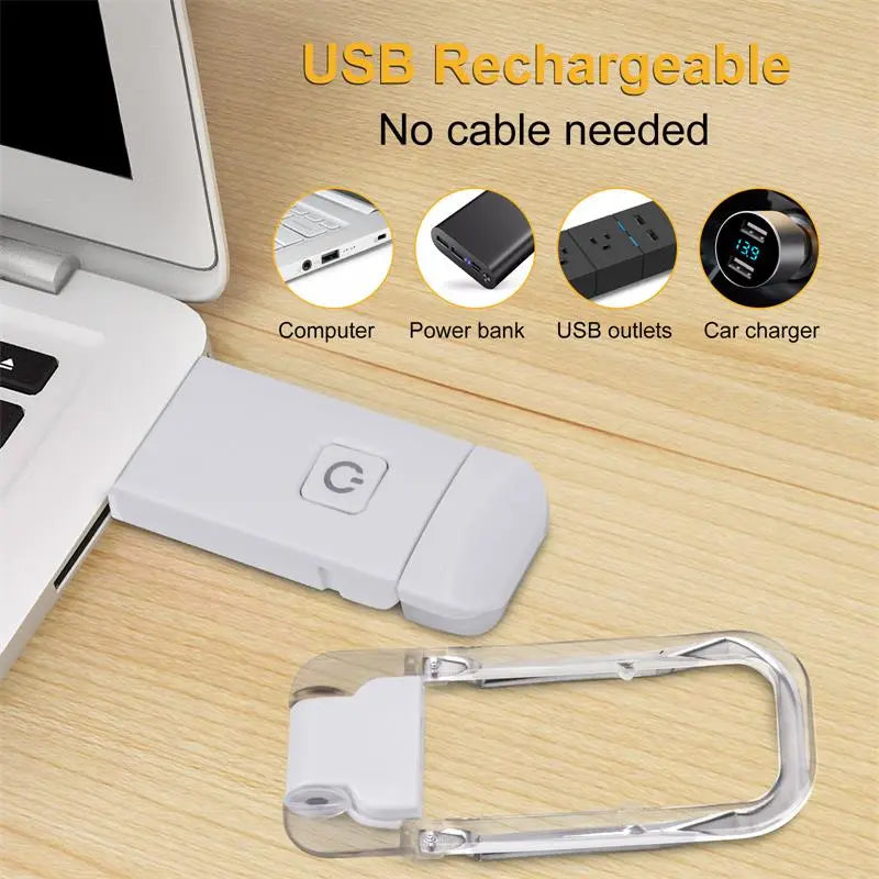 BrightBookmark Wiederaufladbare LED-Buchlampe | Clip-On Lesezeichenlicht | LED-USB Buchlicht für Komfortables Lesen