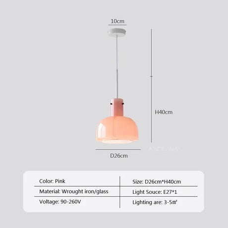 GlacierGlow LED Pendelleuchte Glas | Nordic Design | Energieeffizient | Dimmbare Beleuchtung | Moderne Hängelampe