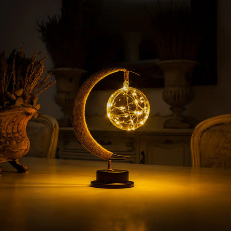 LunarGlow Magische Mondlampe | LED Stimmungslicht | 3D-Druck Design | Dekorative Beleuchtung für Zuhause