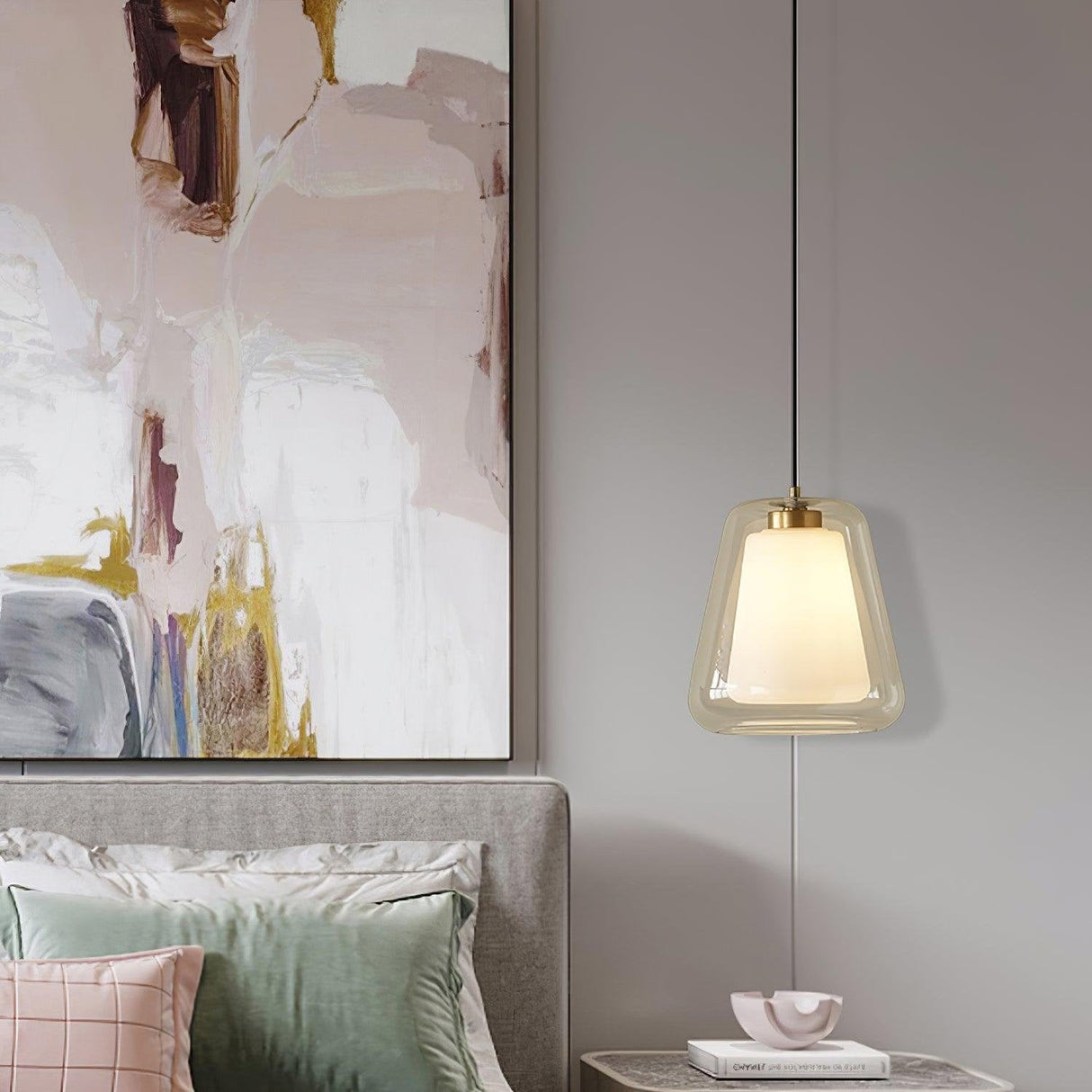 LustreSky Elegante Pendelleuchte | Skandinavisches Design | Höhenverstellbar | Dimmbar | Dekorative Beleuchtung für Wohnzimmer und Esszimmer