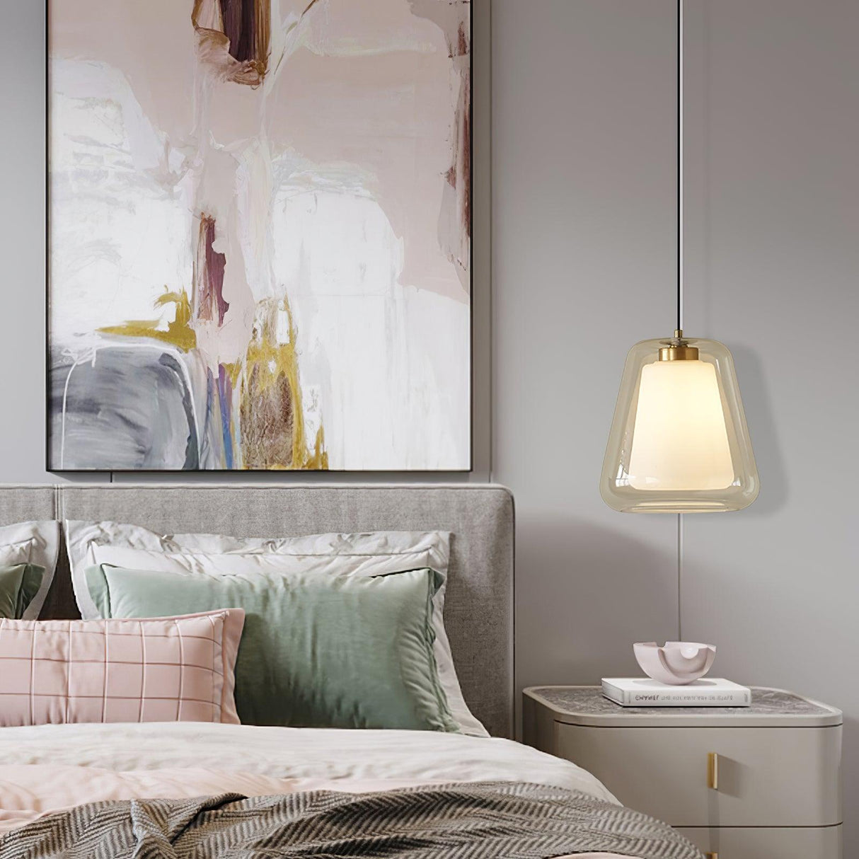 LustreSky Elegante Pendelleuchte | Skandinavisches Design | Höhenverstellbar | Dimmbar | Dekorative Beleuchtung für Wohnzimmer und Esszimmer