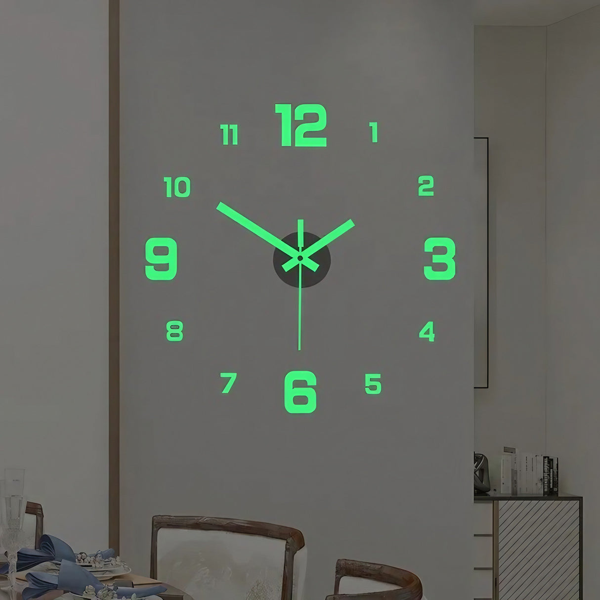 LumoChron Aura 3D-Leuchtwanduhr | Rahmenlos | DIY LED-Design | Moderne Wanddekoration