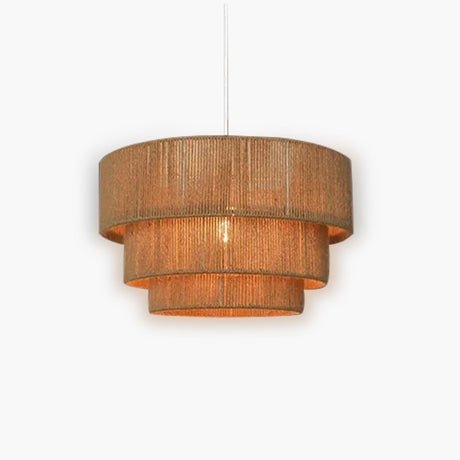 RopeLuxe Rustikale Hanf-Seilleuchte | Boho Design | Pendelleuchte für Wohnzimmer & Esszimmer