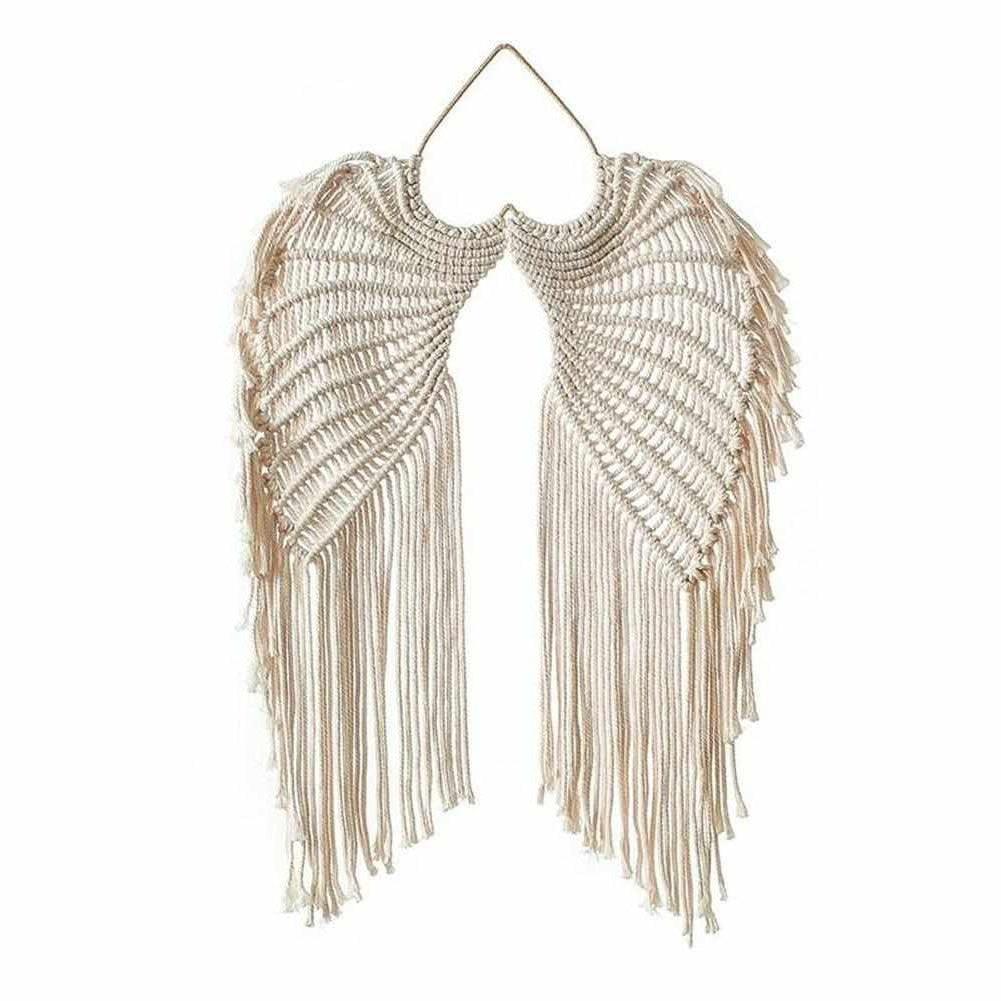 SkyAura Wandteppich mit Engelsflügel-Design | Spirituelle Wanddekoration | Einzigartiger Boho-Stil
