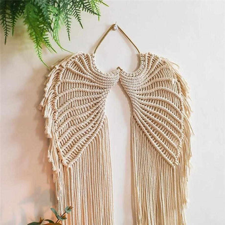 SkyAura Wandteppich mit Engelsflügel-Design | Spirituelle Wanddekoration | Einzigartiger Boho-Stil