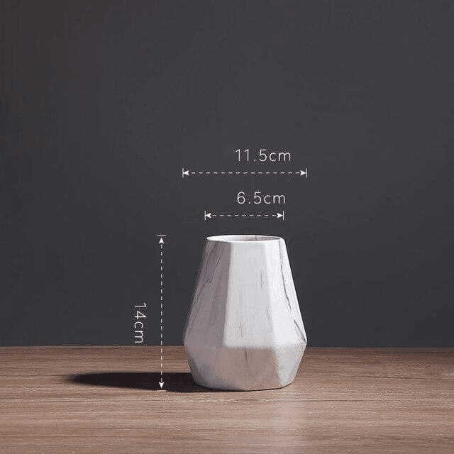GeoMarble Geometrische Marmor-Vasen | Zeitloses Design | Hochwertige Dekoration | Perfekt für Zuhause