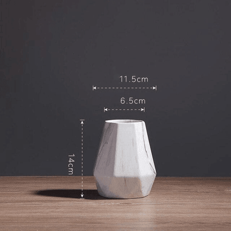 GeoMarble Geometrische Marmor-Vasen | Zeitloses Design | Hochwertige Dekoration | Perfekt für Zuhause
