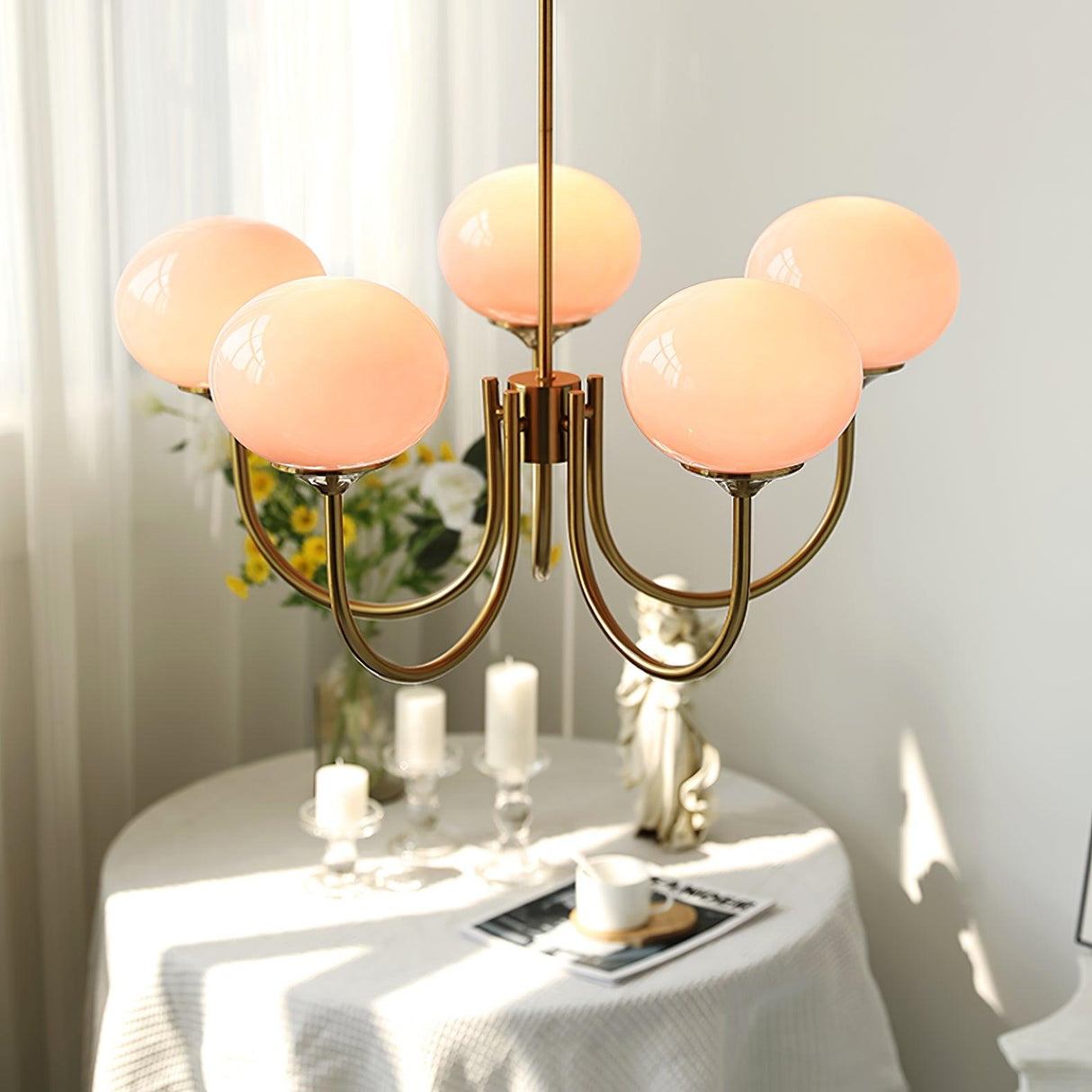 RadianceOrb Designer Kronleuchter | Moderner LED Hängelampe | Elegante Beleuchtung für Wohnzimmer & Esszimmer