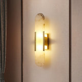 LumaSerene Langgestreckte Alabaster Wandleuchte | Modernes Design | Elegante Beleuchtung | Energieeffizient