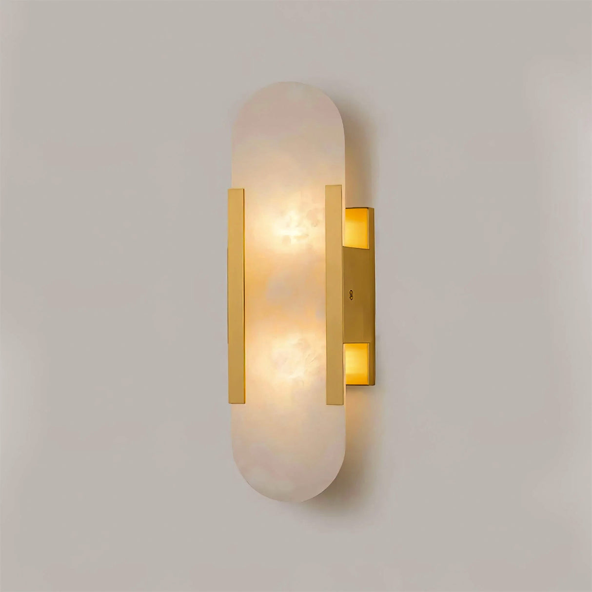 LumaSerene Langgestreckte Alabaster Wandleuchte | Modernes Design | Elegante Beleuchtung | Energieeffizient