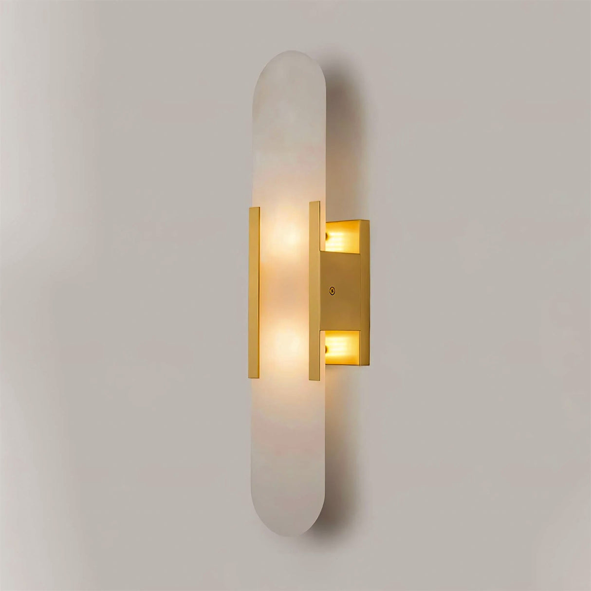 LumaSerene Langgestreckte Alabaster Wandleuchte | Modernes Design | Elegante Beleuchtung | Energieeffizient