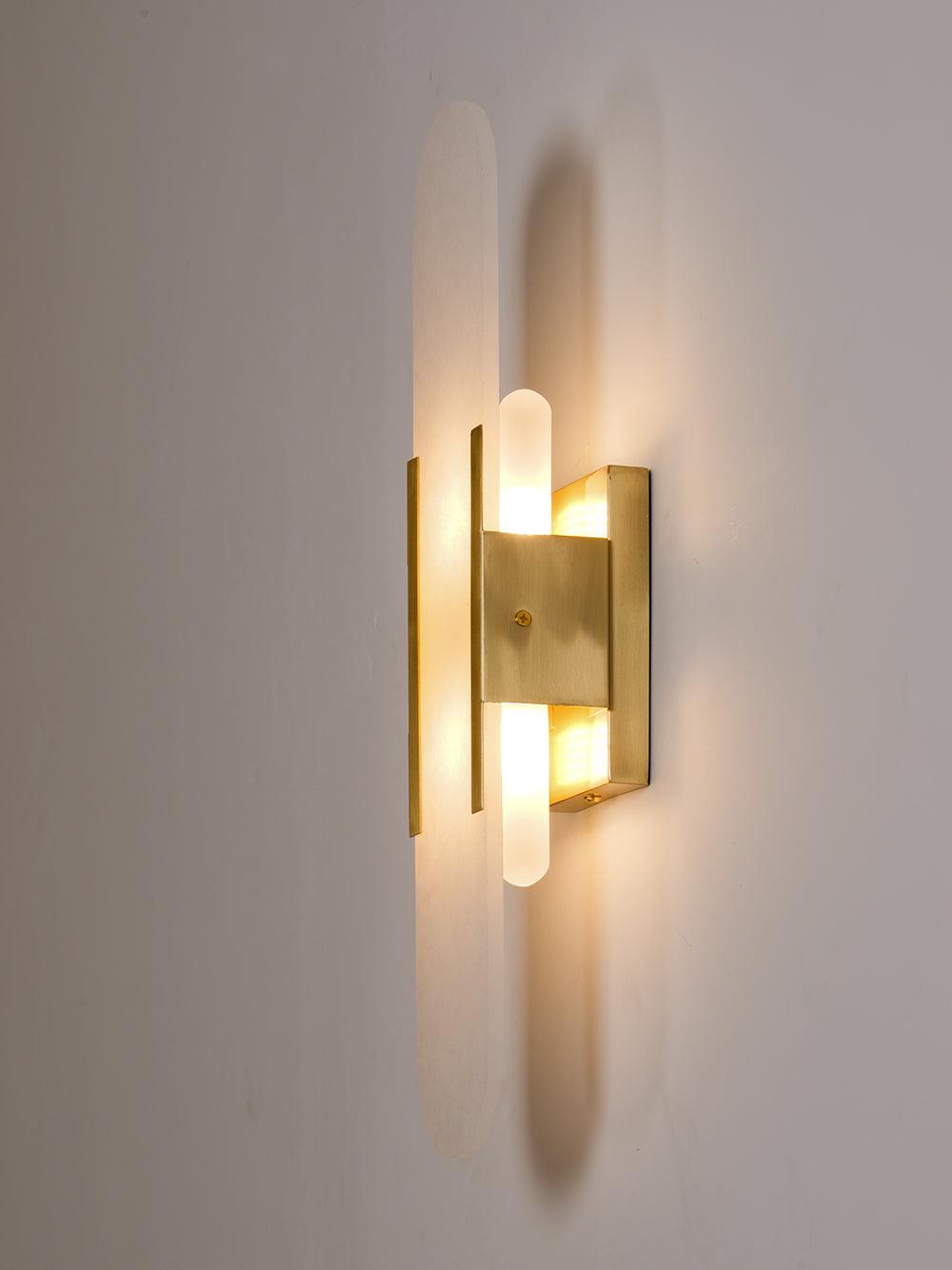 LumaSerene Langgestreckte Alabaster Wandleuchte | Modernes Design | Elegante Beleuchtung | Energieeffizient