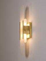 LumaSerene Langgestreckte Alabaster Wandleuchte | Modernes Design | Elegante Beleuchtung | Energieeffizient