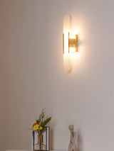 LumaSerene Langgestreckte Alabaster Wandleuchte | Modernes Design | Elegante Beleuchtung | Energieeffizient