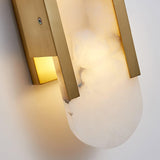 LumaSerene Langgestreckte Alabaster Wandleuchte | Modernes Design | Elegante Beleuchtung | Energieeffizient