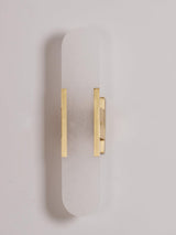 LumaSerene Langgestreckte Alabaster Wandleuchte | Modernes Design | Elegante Beleuchtung | Energieeffizient