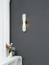LumaSerene Langgestreckte Alabaster Wandleuchte | Modernes Design | Elegante Beleuchtung | Energieeffizient