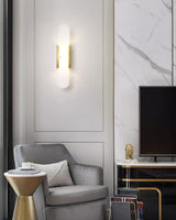 LumaSerene Langgestreckte Alabaster Wandleuchte | Modernes Design | Elegante Beleuchtung | Energieeffizient