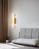 LumaSerene Langgestreckte Alabaster Wandleuchte | Modernes Design | Elegante Beleuchtung | Energieeffizient
