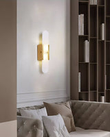 LumaSerene Langgestreckte Alabaster Wandleuchte | Modernes Design | Elegante Beleuchtung | Energieeffizient