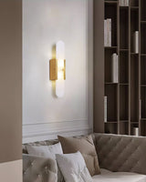 LumaSerene Langgestreckte Alabaster Wandleuchte | Modernes Design | Elegante Beleuchtung | Energieeffizient