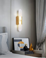 LumaSerene Langgestreckte Alabaster Wandleuchte | Modernes Design | Elegante Beleuchtung | Energieeffizient