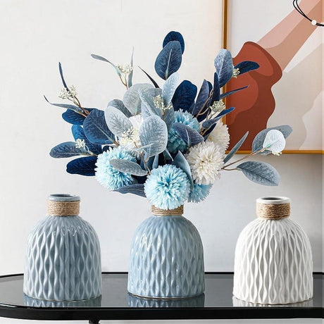 TexturaCeram Strukturierte Keramikvase | Elegantes Design | Dekoration für Zuhause & Büro