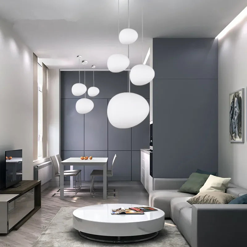 HaloShine Runde Glas Pendelleuchte | Moderne Hängeleuchte | Elegante Deckenbeleuchtung