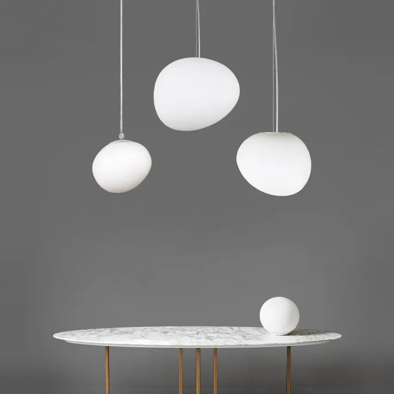 HaloShine Runde Glas Pendelleuchte | Moderne Hängeleuchte | Elegante Deckenbeleuchtung